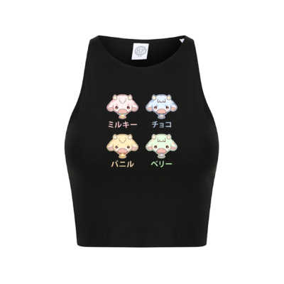 Crop-Top Cow Chibi | BLACK